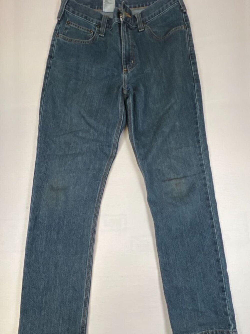 Carhartt Mens Jeans 32x32 Blue Denim Straight Traditional Fit Workwear Durable